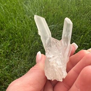 Clear Quartz Crystal Cluster - Double Point From Madagascar
